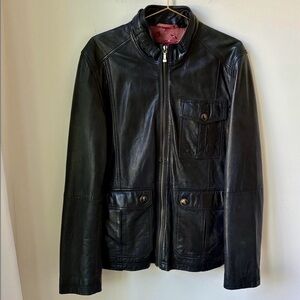 Ted Baker Black Leather Jacket